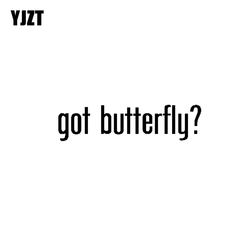 

YJZT 15.3CM*3.9CM Got Butterfly Beautiful Vinyl Decal Car Sticker Black/Silver C19-0531