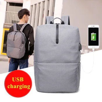 men Oxford Plaid business travel backpack men's multi-purpose USB charging laptop student school bag male Casual backpack 2018
men Oxford Plaid business travel backpack men's multi-purpose USB charging laptop student school bag male Casual backpack 2018