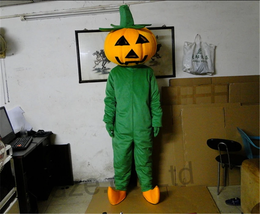 Adult Size Cartoon Mascot Costume Pumpkin