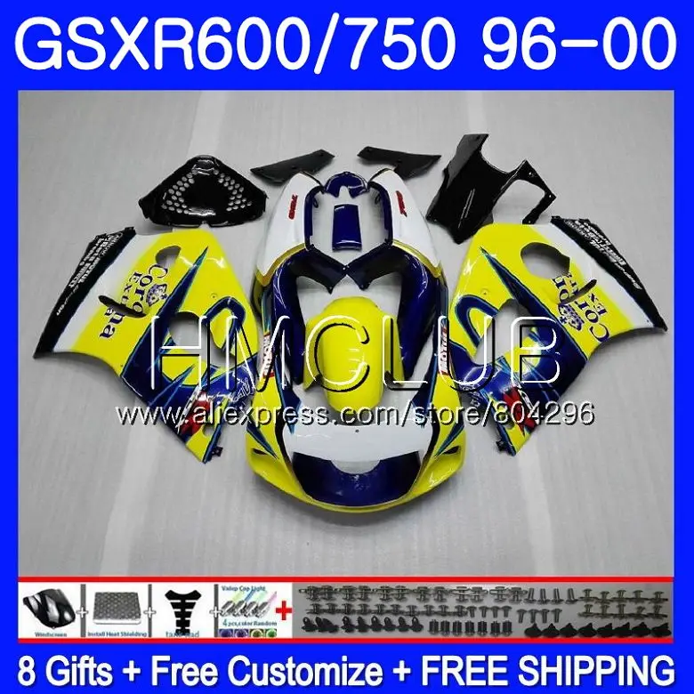 Body For SUZUKI Yellow corona GSXR 750 600 SRAD GSXR600 96 97 98 99 00 1HM.15 GSX-R600 GSXR750 1996 1997 1998 1999 2000 Fairing
Body For SUZUKI Yellow corona GSXR 750 600 SRAD GSXR600 96 97 98 99 00 1HM.15 GSX-R600 GSXR750 1996 1997 1998 1999 2000 Fairing