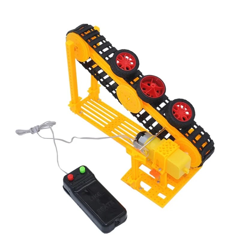 DIY Electric Conveyor model Steam Toy Science Education Aid 01