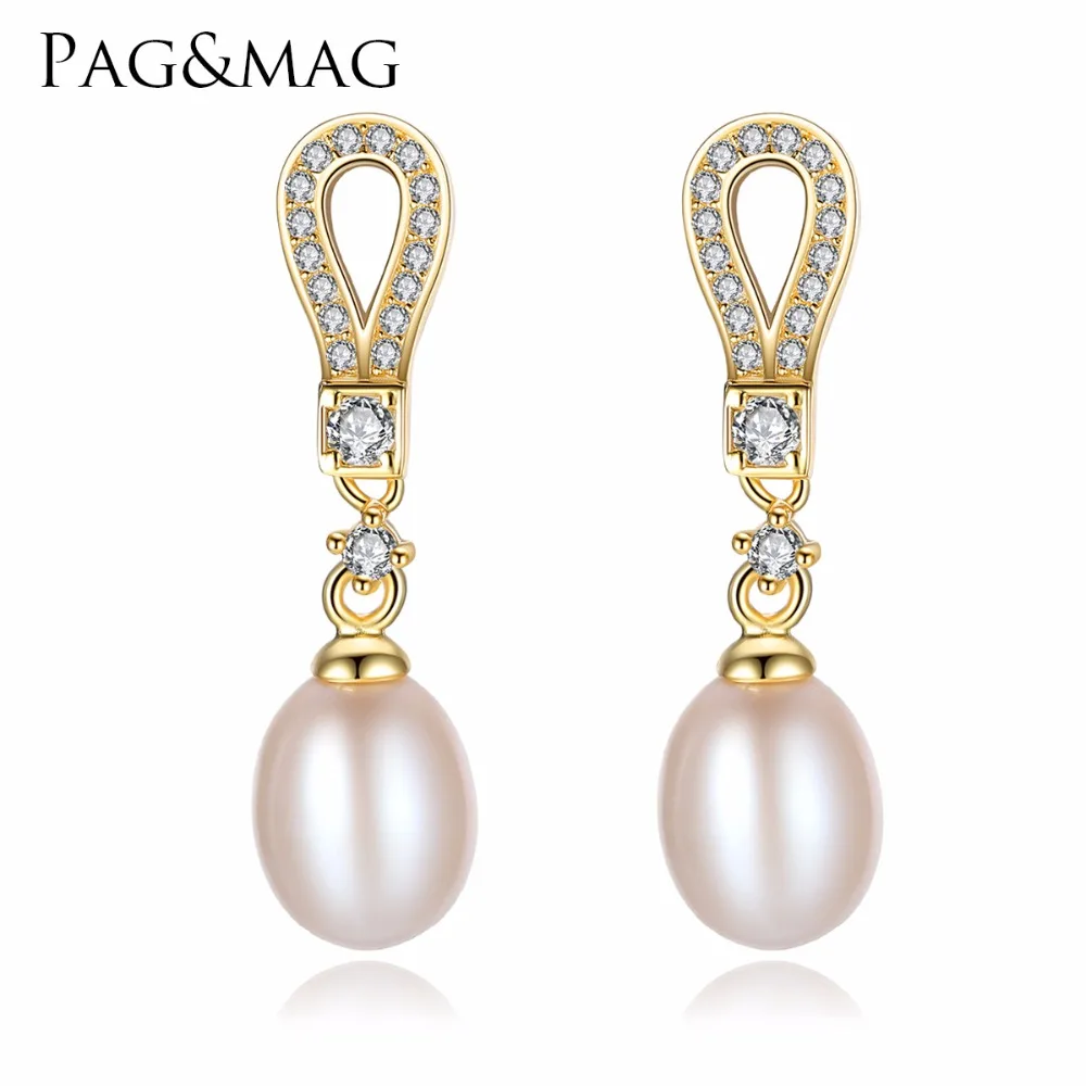 PAG&MAG Brand Genuine Luxury 925 Sterling Silver Natural Pearl Dangle& Drops Pearls Earrings Perfect Fine Jewelry for Women Gift
PAG&MAG Brand Genuine Luxury 925 Sterling Silver Natural Pearl Dangle& Drops Pearls Earrings Perfect Fine Jewelry for Women Gift
