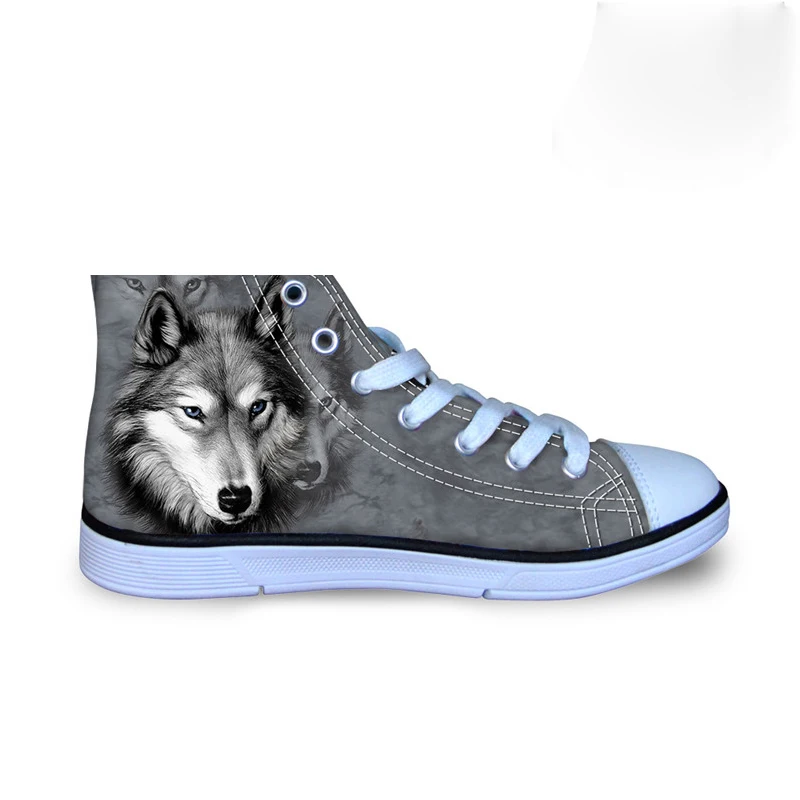 Customized Vulcanized Shoes for Men Cool Animal Wolf Pattern High Top Lace Up Shoes Gray Printed Flats Canvas Shoe Teenage Boys
Customized Vulcanized Shoes for Men Cool Animal Wolf Pattern High Top Lace Up Shoes Gray Printed Flats Canvas Shoe Teenage Boys