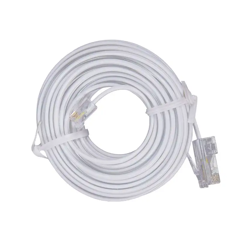 6M 20ft RJ11 6P4C to RJ 45 8P4C Modular Network Telephone Cables White | Обустройство дома