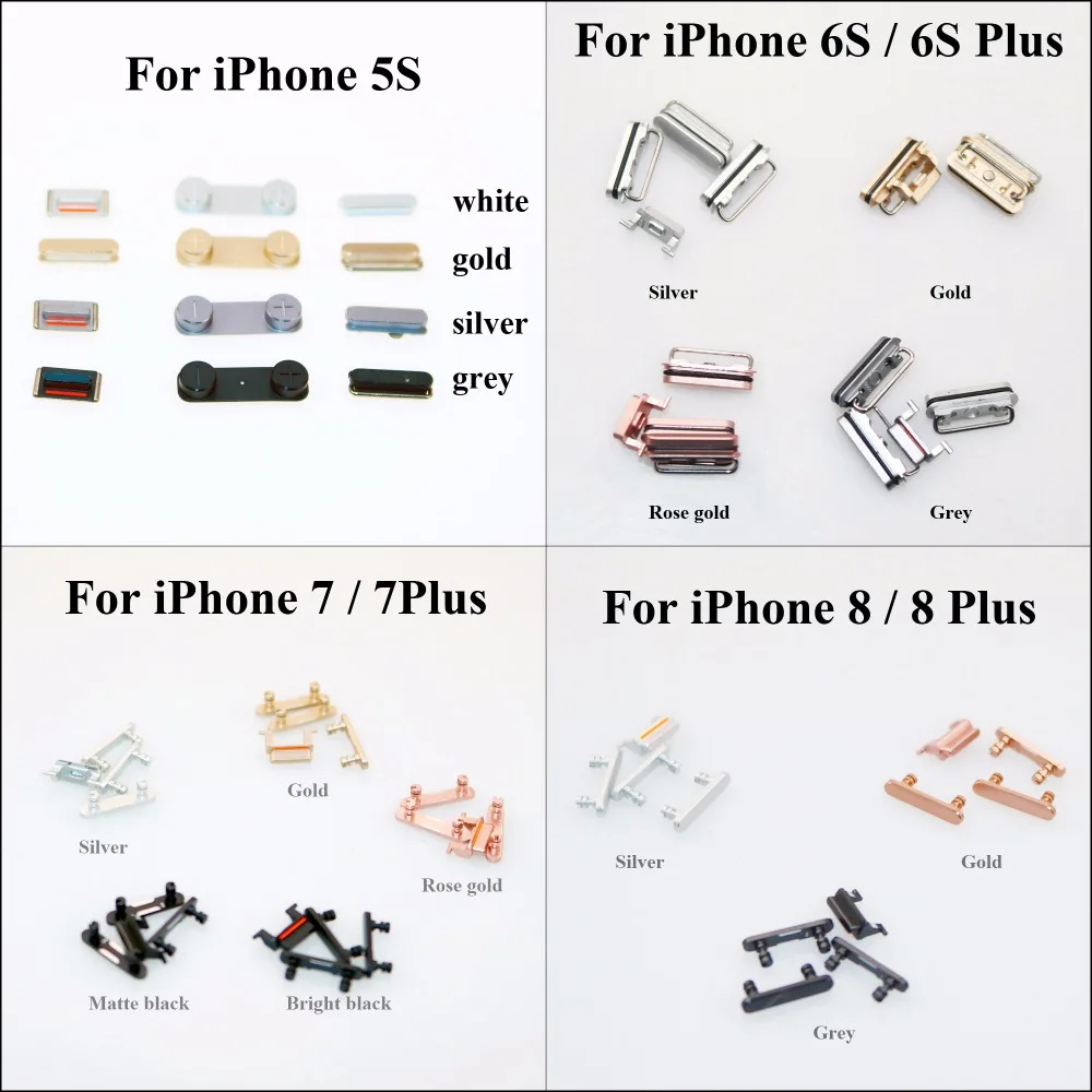 ChengHaoRan 10 sets for iPhone 4 s 5 6 6s 7 8 plus Power switch button Volume Power Button Mute Button Side Button Repair Parts
ChengHaoRan 10 sets for iPhone 4 s 5 6 6s 7 8 plus Power switch button Volume Power Button Mute Button Side Button Repair Parts