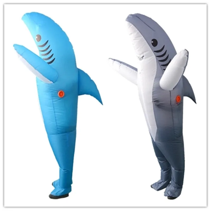 Inflatable Shark Cosplay Costumes Shark Mascot Costume Fancy Dress Suits for Adult Animal large blue and grey Halloween party
Inflatable Shark Cosplay Costumes Shark Mascot Costume Fancy Dress Suits for Adult Animal large blue and grey Halloween party