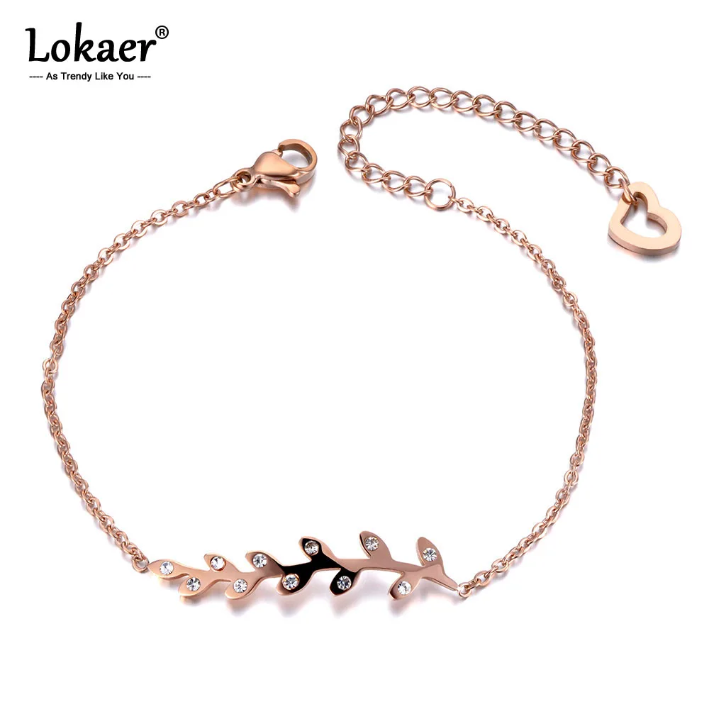 Lokaer Spring Style Crystal Leaves Charm Bracelet Bangle For Women Girls Stainless Steel Link Chain Bohemia Beach Jewelry B19025
Lokaer Spring Style Crystal Leaves Charm Bracelet Bangle For Women Girls Stainless Steel Link Chain Bohemia Beach Jewelry B19025