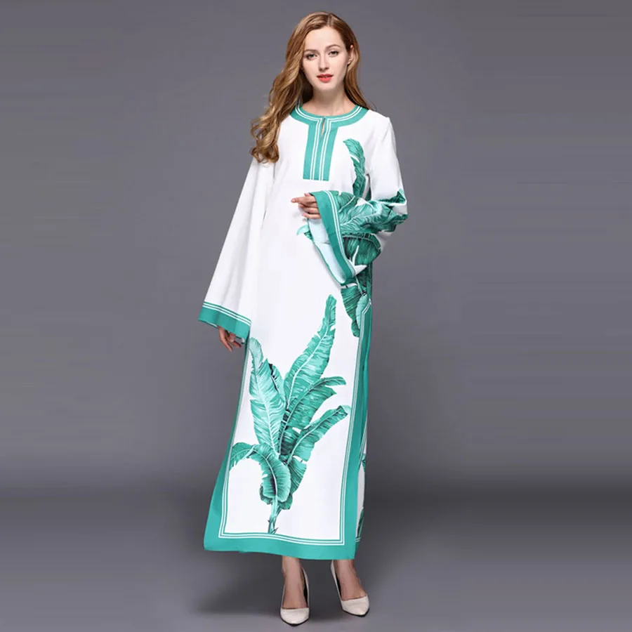 Loose Fashion Dresses 2018 Autumn Winter Ladies Casual Topshop White Leaf Print Split Brief Vestido Long Sleeve Long Dress
Loose Fashion Dresses 2018 Autumn Winter Ladies Casual Topshop White Leaf Print Split Brief Vestido Long Sleeve Long Dress