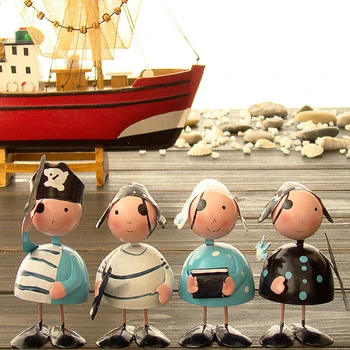 4pcs/set Cute Pirate Figurines Iron Crafts Creative Nautical Pirate Model Home Decorations Desk Decor Kids Gift
4pcs/set Cute Pirate Figurines Iron Crafts Creative Nautical Pirate Model Home Decorations Desk Decor Kids Gift