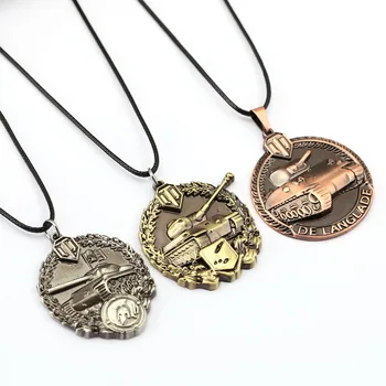 

10/pcs World of Tanks Necklace Calm Medal Pendant Medal of Raglan Men Women Game Choker Jewelry Accessories YS11864