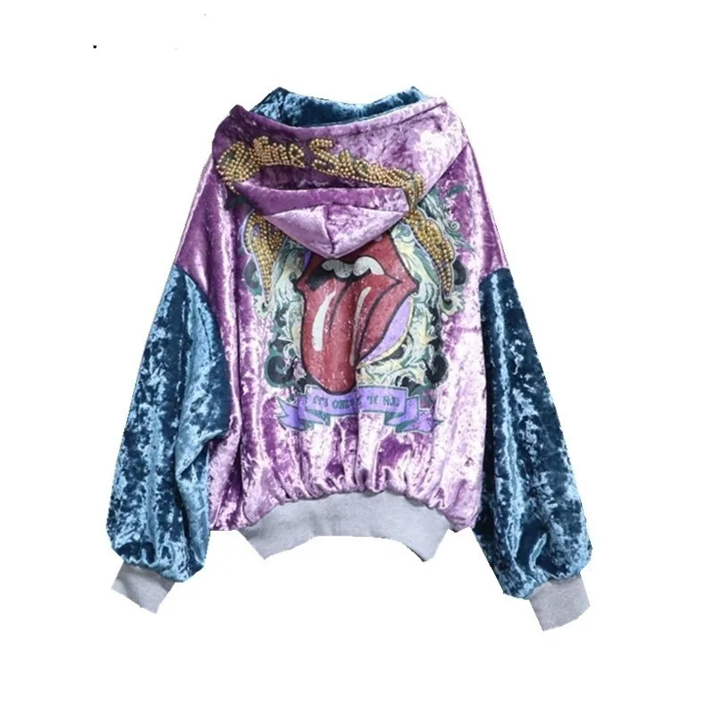 2019 Autumn New Punk Rock Hip Hop Girls Teenager Nail Pearl Back Mouth Letter Print Loosen Jacket Bat Sleeve Coat
2019 Autumn New Punk Rock Hip Hop Girls Teenager Nail Pearl Back Mouth Letter Print Loosen Jacket Bat Sleeve Coat