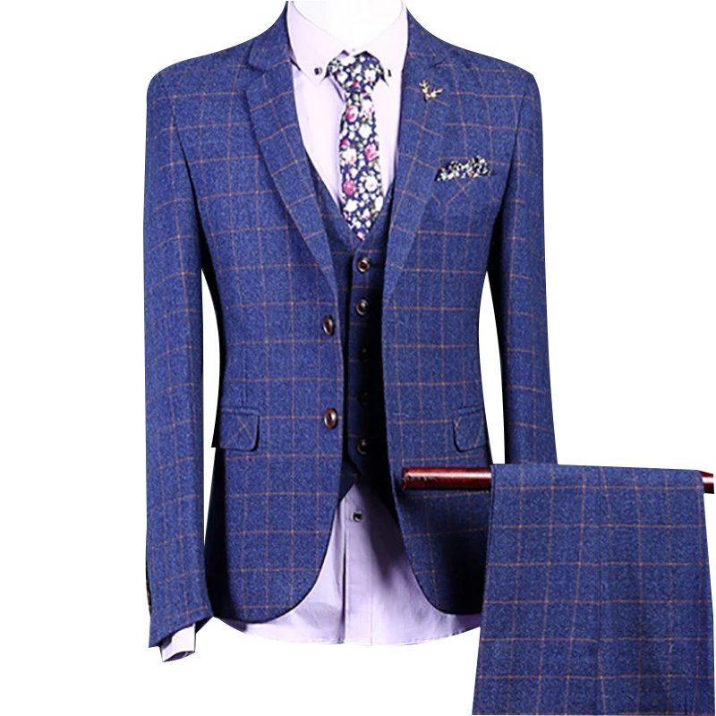 La MaxPa (jacket+pants+vest) New brand men suit wedding suit for man spring autumn grid casual slim fit prom groom party suit
La MaxPa (jacket+pants+vest) New brand men suit wedding suit for man spring autumn grid casual slim fit prom groom party suit