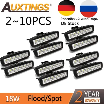 Auxting 6in 18W LED Work Light Bar Spot Light Flood Lamp Driving Fog Offroad LED Work Car Light for SUV 4WD led beams 12V 24V 
Auxting 6in 18W LED Work Light Bar Spot Light Flood Lamp Driving Fog Offroad LED Work Car Light for SUV 4WD led beams 12V 24V