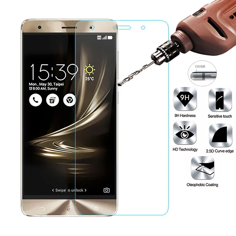 10PCS/lot 2.5D Tempered Glass for Asus ZenFone 3 Deluxe 9H High Quality Explosion-proof Film Screen Protector for Asus ZS570KL
10PCS/lot 2.5D Tempered Glass for Asus ZenFone 3 Deluxe 9H High Quality Explosion-proof Film Screen Protector for Asus ZS570KL