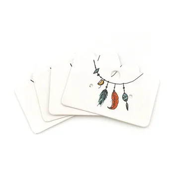 8Seasons New Paper Jewelry Earrings Display Card Rectangle Multicolor Feather/Gray Pattern 50mm(2") x 30mm(1 1/8"), 100 Sheets
8Seasons New Paper Jewelry Earrings Display Card Rectangle Multicolor Feather/Gray Pattern 50mm(2") x 30mm(1 1/8"), 100 Sheets