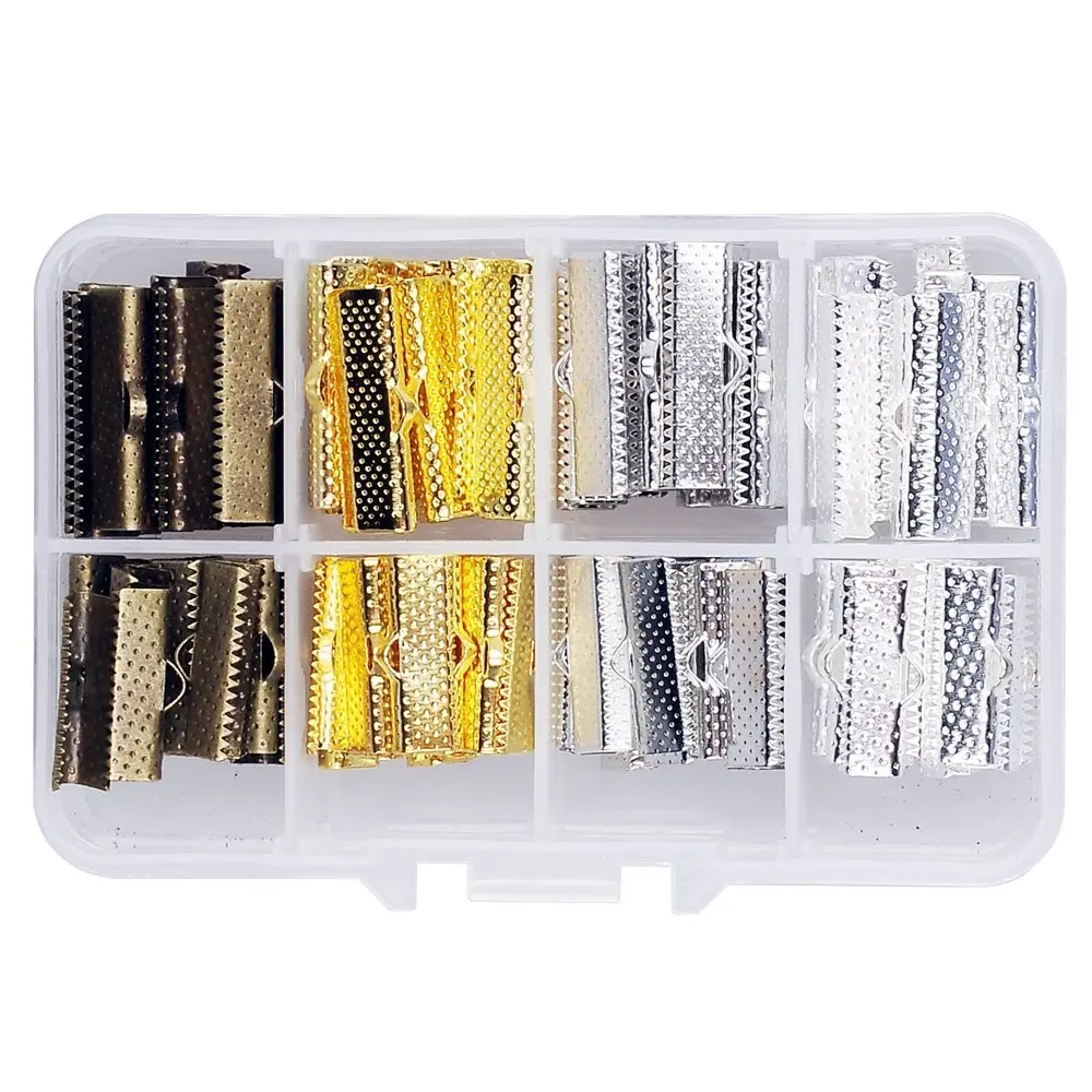 120pcs/box Mixed Color 20mm 25mm Cord Crimp Ends Bead Cap Clasp Clips Buckle Fasteners Ribbon Bracelet Jewelry Making Findings 
120pcs/box Mixed Color 20mm 25mm Cord Crimp Ends Bead Cap Clasp Clips Buckle Fasteners Ribbon Bracelet Jewelry Making Findings