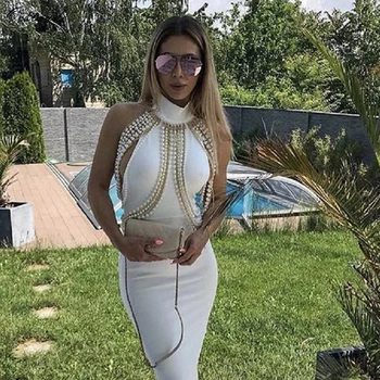 Ocstrade Bandage Dress New Arrival 2019 Luxury White Beaded Decoration Sexy Dress Women Bandage Bodycon Dress Rayon
Ocstrade Bandage Dress New Arrival 2019 Luxury White Beaded Decoration Sexy Dress Women Bandage Bodycon Dress Rayon