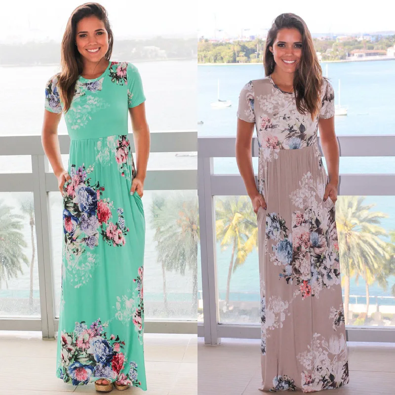Summer 2019 Women Boho Maxi Dress O-Neck High Waist Vintage Long Dress Elegant Plus Size Women Clothes Fashion Dresses Vestidos
Summer 2019 Women Boho Maxi Dress O-Neck High Waist Vintage Long Dress Elegant Plus Size Women Clothes Fashion Dresses Vestidos