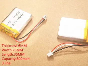 the video recorder 388 Capacity 600MAH model 582535 602535 P polymer thium battery 3 line
the video recorder 388 Capacity 600MAH model 582535 602535 P polymer thium battery 3 line