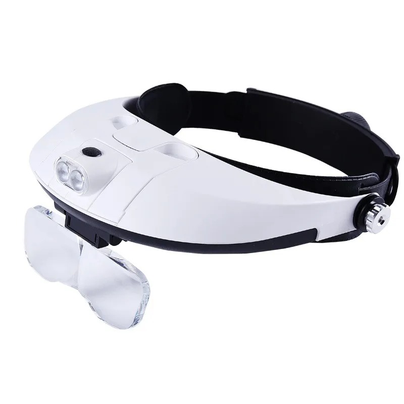 Manufacturer direct sales MG81001-G with LED lamp 5 sets of lenses head-mounted reading helmet magnifier wholesale
Manufacturer direct sales MG81001-G with LED lamp 5 sets of lenses head-mounted reading helmet magnifier wholesale