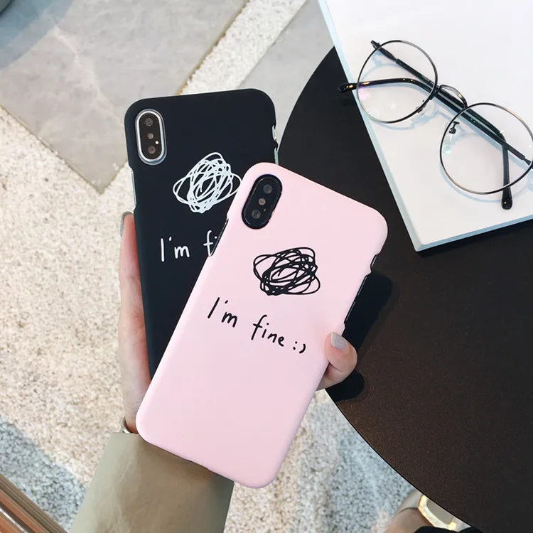 Fashion Graffiti lines Phone Case For iphone x Case Letter I'm fine Cover Cartoon Hard PC Capa Cases For iphone x 6 6s 8Plus
Fashion Graffiti lines Phone Case For iphone x Case Letter I'm fine Cover Cartoon Hard PC Capa Cases For iphone x 6 6s 8Plus