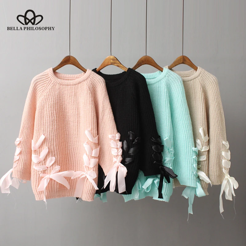 Bella Philosophy 2017 Autumn Winter Sweater Women Knitting Bow Flower Long Sleeve Pullover Female Casual Warm Top Sweater
Bella Philosophy 2017 Autumn Winter Sweater Women Knitting Bow Flower Long Sleeve Pullover Female Casual Warm Top Sweater