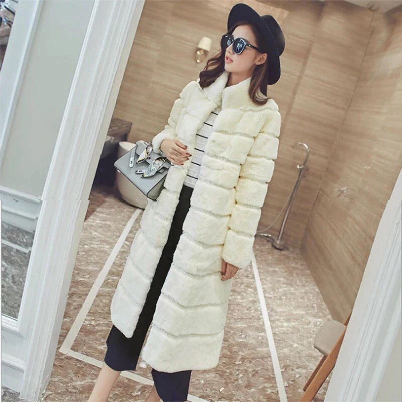 2018 New Autumn Winter Women Real Rex Rabbit Fur Jackets Stand Collar Slim Natural Fur Coat Long Fur Overcoat S-3XL W1535
2018 New Autumn Winter Women Real Rex Rabbit Fur Jackets Stand Collar Slim Natural Fur Coat Long Fur Overcoat S-3XL W1535