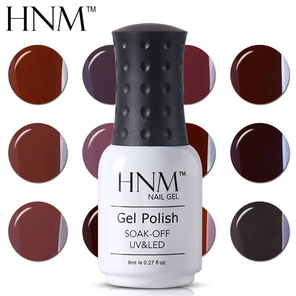 

HNM 8ML Coffe Brown Stamping Paint Nail Polish Nail Art Nagellak Vernis Ongle Nail Polish Soak Off Semi Permanent Lucky Lacquer