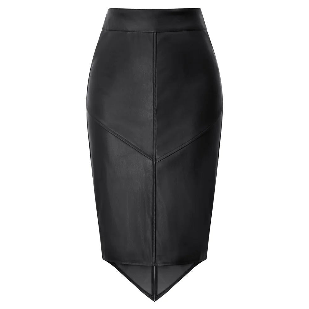 sexy skirts Womens Faux Leather Pencil Skirt Irregular Back Split Hips-wrapped high waist elegant office work club party skirt
sexy skirts Womens Faux Leather Pencil Skirt Irregular Back Split Hips-wrapped high waist elegant office work club party skirt