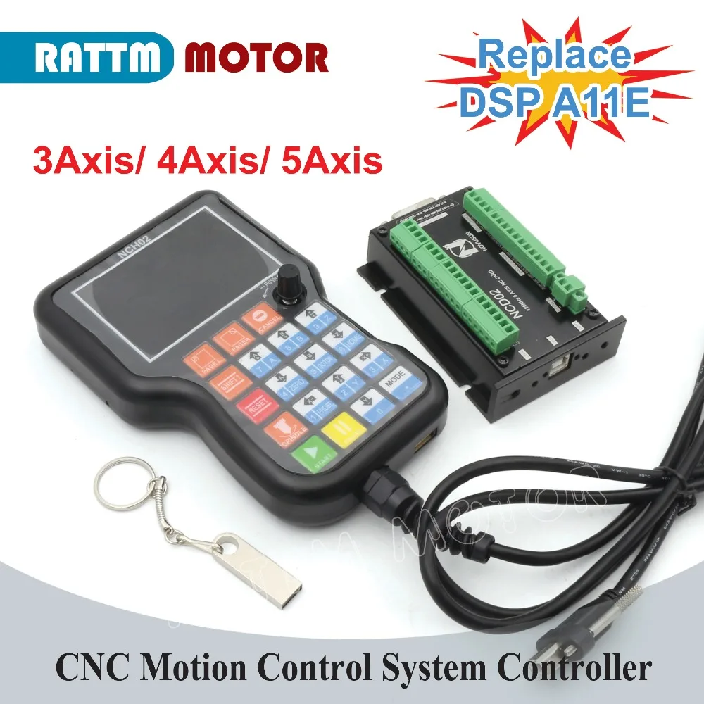 3Axis/ 4Axis/ 5Axis NC Card USB CNC Motion Control System Controller Board NCH02 G-code For Engraving Machine replace DSP A11E
3Axis/ 4Axis/ 5Axis NC Card USB CNC Motion Control System Controller Board NCH02 G-code For Engraving Machine replace DSP A11E