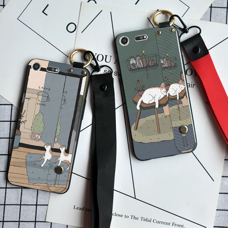 Cute Cat Wristband Case For Sony Xperia XZ1 Compact Neck Strap Slicone Back Cover For Sony Xperia Z5 M5 XZ Premium XZ2
Cute Cat Wristband Case For Sony Xperia XZ1 Compact Neck Strap Slicone Back Cover For Sony Xperia Z5 M5 XZ Premium XZ2