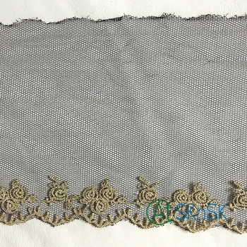 50 Yards/lot 16CM Wide Gold Trim Floral Embroidery Black Color Mesh Lace fabric for Fashion Woman Dress Decoration DHL Shipping
50 Yards/lot 16CM Wide Gold Trim Floral Embroidery Black Color Mesh Lace fabric for Fashion Woman Dress Decoration DHL Shipping