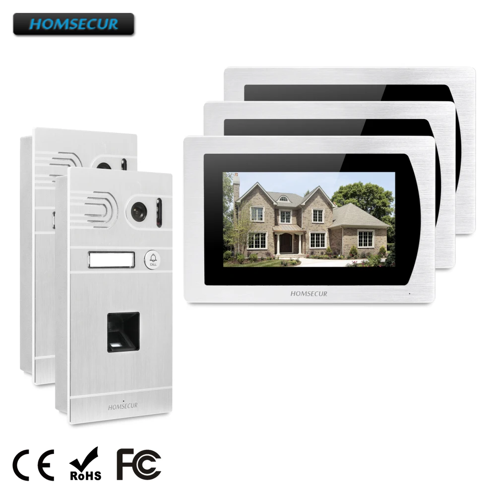 HOMSECUR 7" Video&Audio Smart Doorbell with Fingerprint Camera for Home Security BC061-S+BM717-S
HOMSECUR 7" Video&Audio Smart Doorbell with Fingerprint Camera for Home Security BC061-S+BM717-S