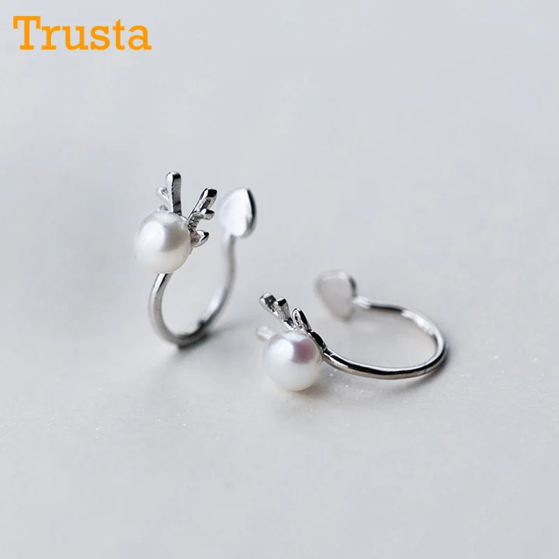 Trusta 2018 100% 925 Sterling Silver Deer Cz Ear Cuff Clip on Earrings For Women Girl Without Piercing Earings Jewelry DS535
Trusta 2018 100% 925 Sterling Silver Deer Cz Ear Cuff Clip on Earrings For Women Girl Without Piercing Earings Jewelry DS535