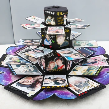 New hexagon creative exploding DIY scrapbooking photo album card explosion box Valentine's Day gift surprise box free shipping
New hexagon creative exploding DIY scrapbooking photo album card explosion box Valentine's Day gift surprise box free shipping