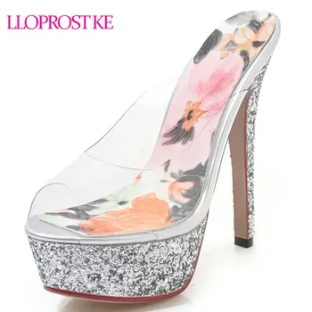 Lloprost ke Fashion Transparent Luxurious Glitter Sexy Stiletto High Heels Women Slides Sandals Pink Gold Silver Party Shoes
Lloprost ke Fashion Transparent Luxurious Glitter Sexy Stiletto High Heels Women Slides Sandals Pink Gold Silver Party Shoes