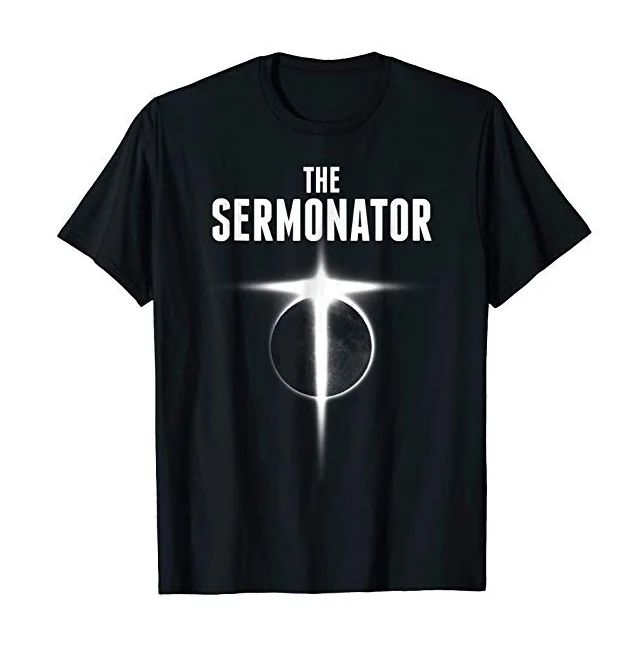 Мужская футболка с надписью Sermonator Pastor размеры M 3XL новинка модные стильные
