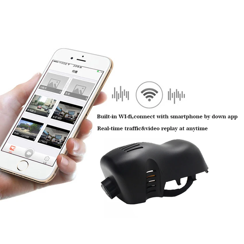 Liislee Car Driving Video Recorder Small Wireless Wifi DVR Dash Camera for Volkswagen Polo 6C 6R CrossPolo R WRC 2014~201754