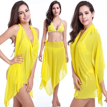 Bikini Three-piece Beach Dress Caps Multi-wear Fabulous Skirt Swimsuit Cover Ups Sexy Thong Colorful Beachwear Women Pareo Girl
Bikini Three-piece Beach Dress Caps Multi-wear Fabulous Skirt Swimsuit Cover Ups Sexy Thong Colorful Beachwear Women Pareo Girl