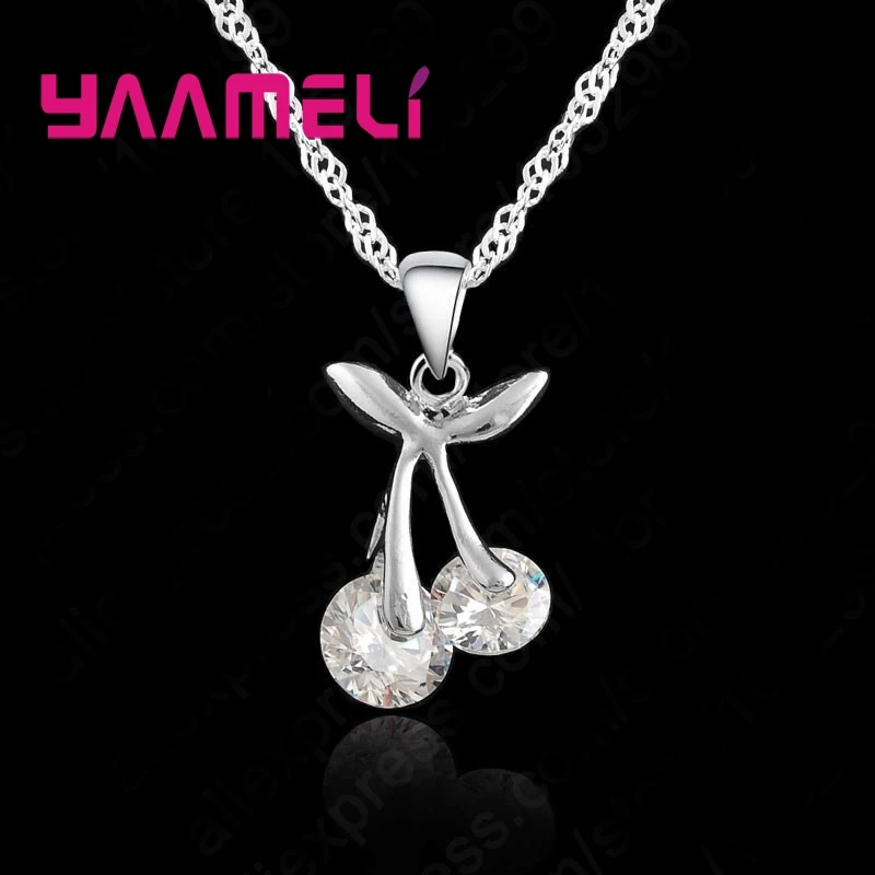 Sweet Gifts for Women Girls Shining 5A Cubic Zircon Cherry Charms Pendant Necklace + 925 Sterling Silver Chain Jewelry
Sweet Gifts for Women Girls Shining 5A Cubic Zircon Cherry Charms Pendant Necklace + 925 Sterling Silver Chain Jewelry