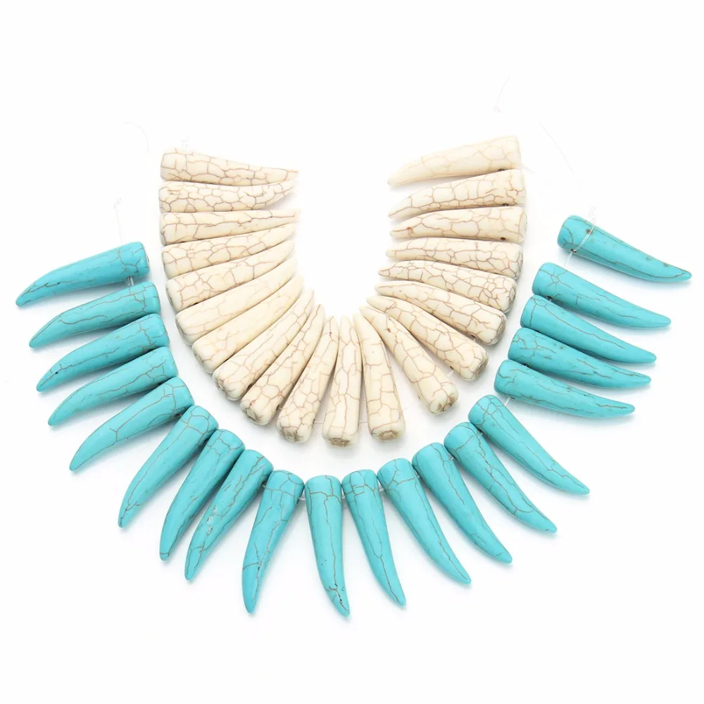 20Pcs/pack 1cm*3.8cm Tusk Ivory Shape Loose Beads Bulk Blue White Created Beads Jewelry Making DIY Stones Craft Beading
20Pcs/pack 1cm*3.8cm Tusk Ivory Shape Loose Beads Bulk Blue White Created Beads Jewelry Making DIY Stones Craft Beading