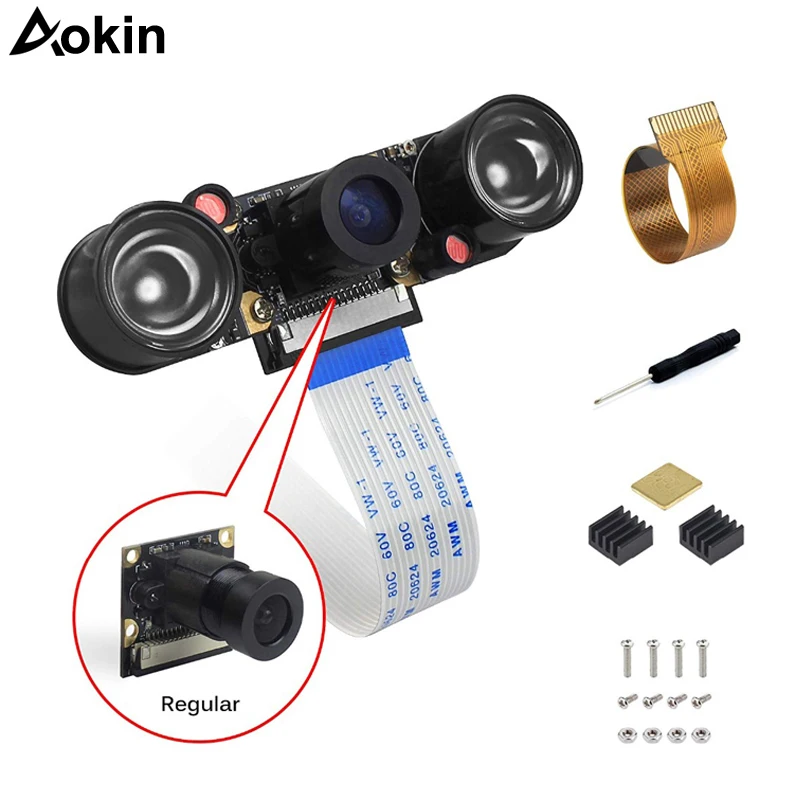 for Raspberry Pi 3 Camera Infrared Night Vision Camera Module 5MP 1080P with Ribbon Cable Heatsink for Raspberry Pi 3 Model B+
for Raspberry Pi 3 Camera Infrared Night Vision Camera Module 5MP 1080P with Ribbon Cable Heatsink for Raspberry Pi 3 Model B+