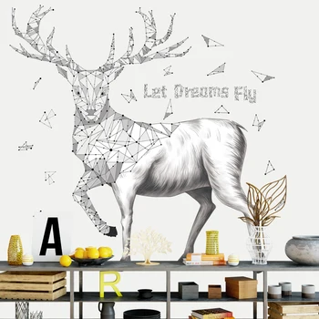 Simple Geometric Black and White Deer Wall Stickers for Living Room Bedroom Decal DIY Home Christmas Decorative Wallpaper
Simple Geometric Black and White Deer Wall Stickers for Living Room Bedroom Decal DIY Home Christmas Decorative Wallpaper