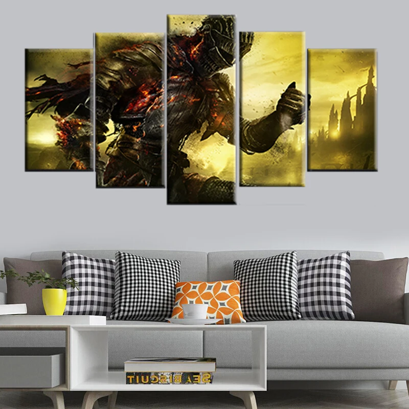 5 pieces of dark soul game picture canvas painting frame character poster home decoration wall art for living room HD printing
5 pieces of dark soul game picture canvas painting frame character poster home decoration wall art for living room HD printing