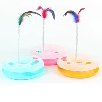 Cat Toys A Cat Stick Feather Small Bell Smart Funny Cat Stick Donut Automatic Turntable Toy For Cat Pet Toy Cat Scratching Tray 
Cat Toys A Cat Stick Feather Small Bell Smart Funny Cat Stick Donut Automatic Turntable Toy For Cat Pet Toy Cat Scratching Tray