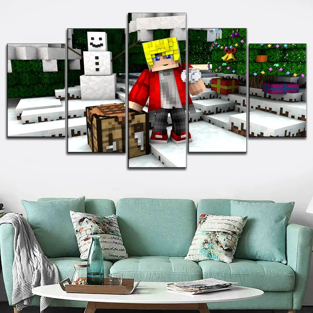 Forest Christmas Tree Gift Painting 5 Piece Modular Style Canvas Print Minecraft Game Poster Modern Home Decor Wall Artwork
Forest Christmas Tree Gift Painting 5 Piece Modular Style Canvas Print Minecraft Game Poster Modern Home Decor Wall Artwork