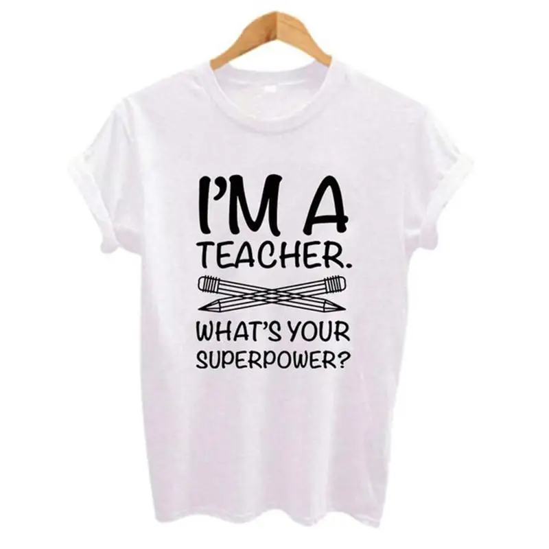 I'M A TEACHER Letter Printed T-shirt Summer Thin Casual Harajuku T Shirt Women Girls Short Sleeve O-Neck tshirt Cozy Slim Top
I'M A TEACHER Letter Printed T-shirt Summer Thin Casual Harajuku T Shirt Women Girls Short Sleeve O-Neck tshirt Cozy Slim Top