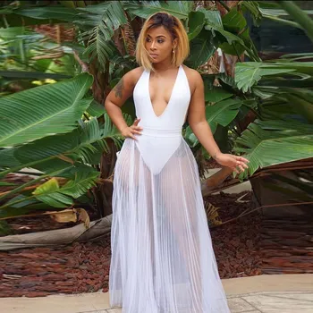 2019 New Sexy Transparent Mesh Skirt Women High Waist A-Line Pleated Bohemian Skirts Holiday Maxi Beach Skirt
2019 New Sexy Transparent Mesh Skirt Women High Waist A-Line Pleated Bohemian Skirts Holiday Maxi Beach Skirt