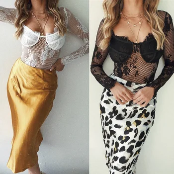 Womens Bodysuit Sexy Mesh Sheer Long Sleeve Backless Solid Bodysuit Romper Fashion Summer See Though Jumpsuit Women 2019 New Hot
Womens Bodysuit Sexy Mesh Sheer Long Sleeve Backless Solid Bodysuit Romper Fashion Summer See Though Jumpsuit Women 2019 New Hot