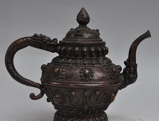 shitou 002508 11"marked Chinese palace Bronze Dragon Beast Animal Statue Wine Tea Pot Flagon discount 30% (C0324)
shitou 002508 11"marked Chinese palace Bronze Dragon Beast Animal Statue Wine Tea Pot Flagon discount 30% (C0324)